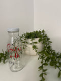 Red Santa milk bottle