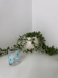 Blue flowers shot glass