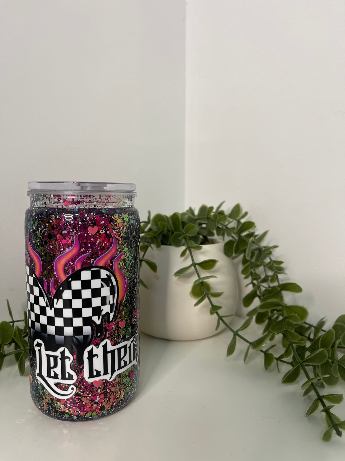 Let them acrylic beer can snow globe
