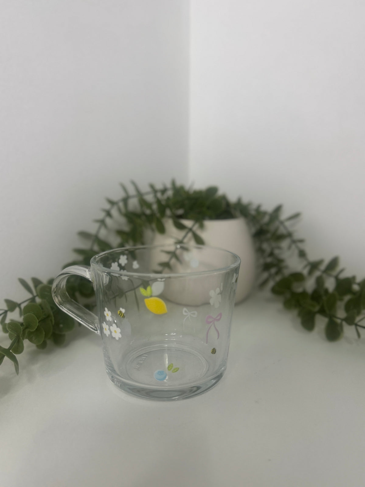 Summer vibes clear glass mug