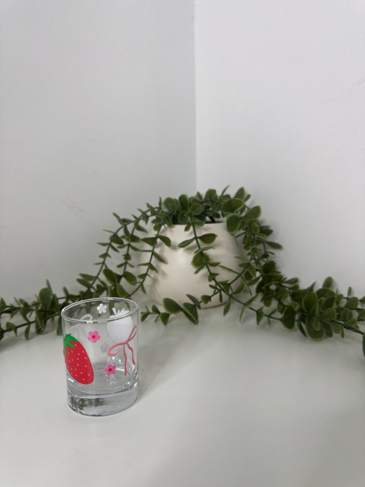 Strawberries shot glass