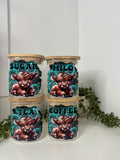 Highland cow canister set