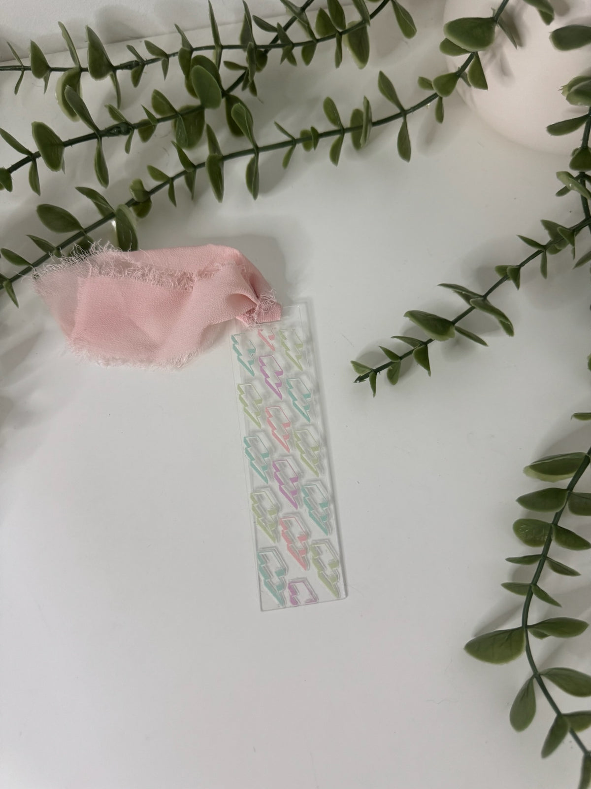 Lightning bolts acrylic bookmark