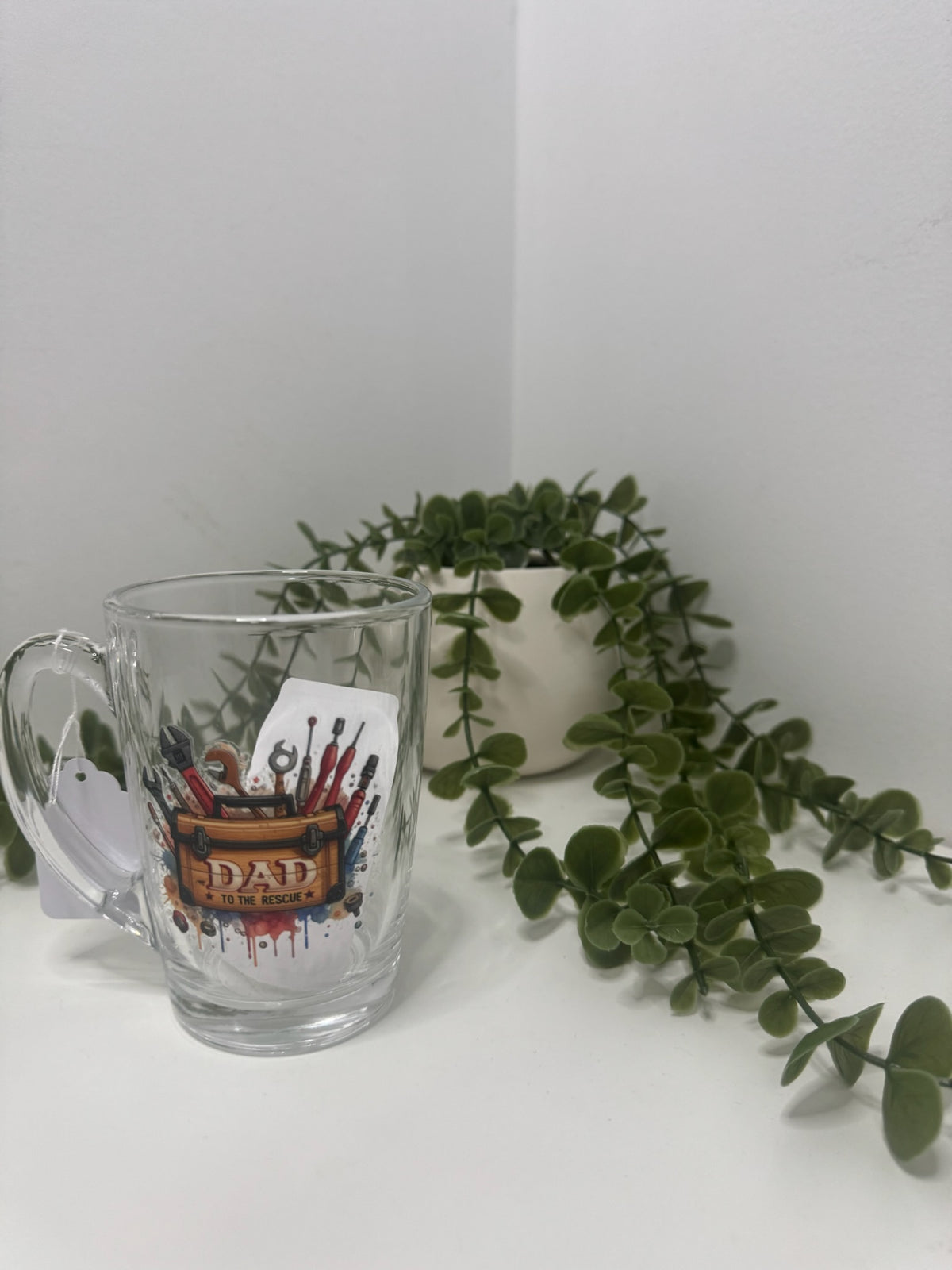 Dad clear glass mug