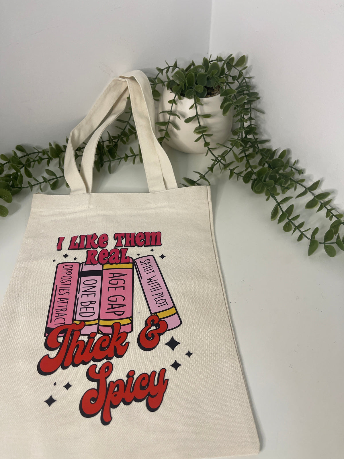 Thick and spicy tote bag