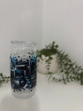 Blue truck acrylic beer can