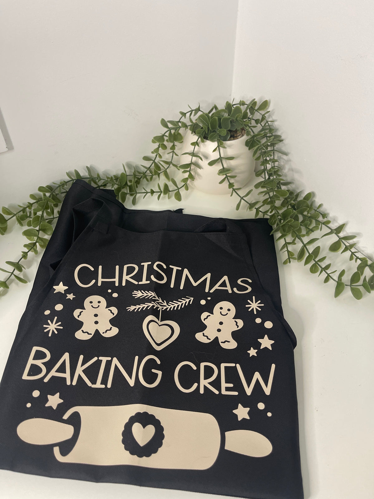 Kids Christmas apron beige