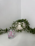 Breast cancer shot glass
