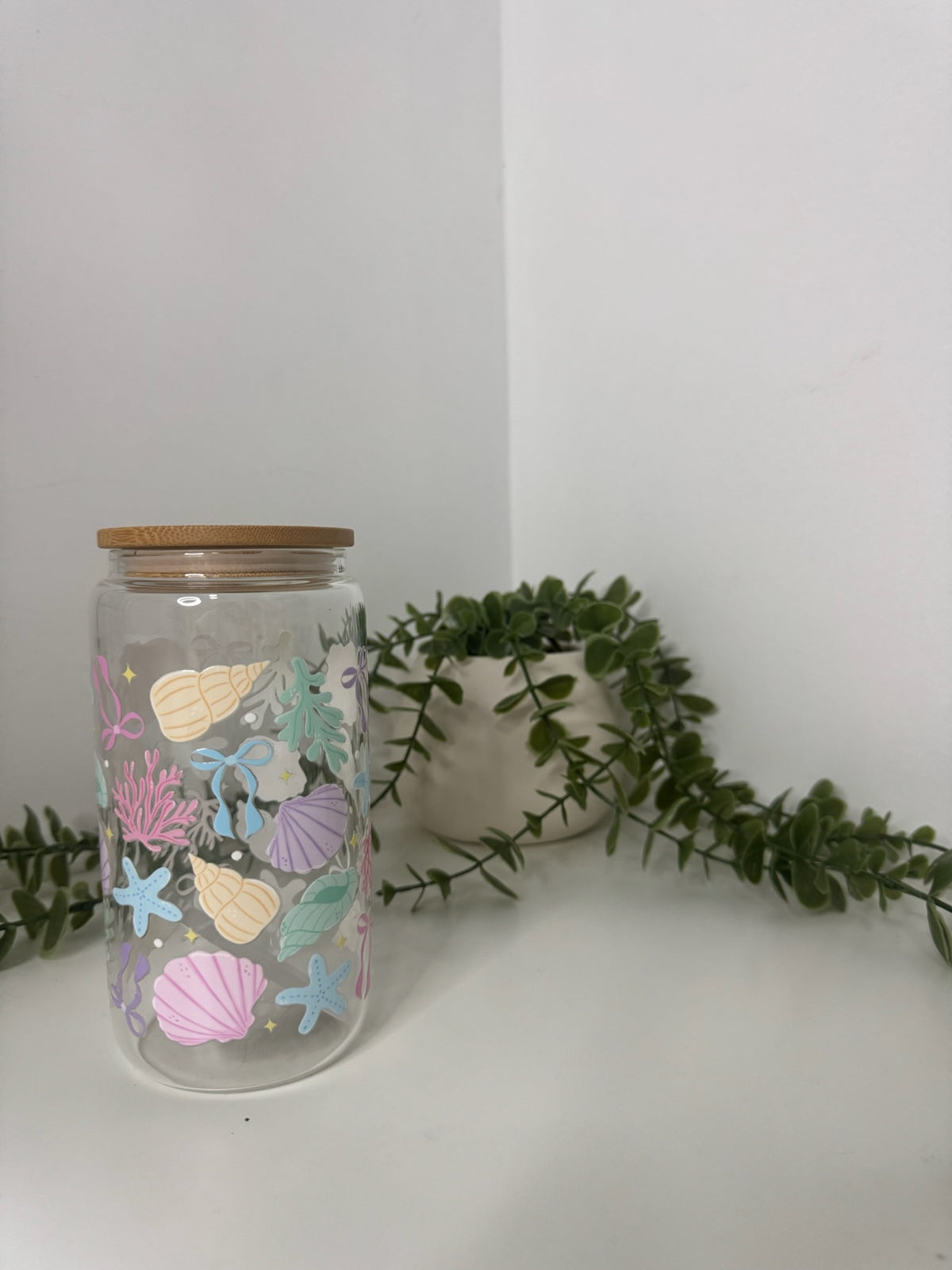 Shells beer can glass