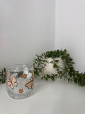 Butterflies whiskey glass