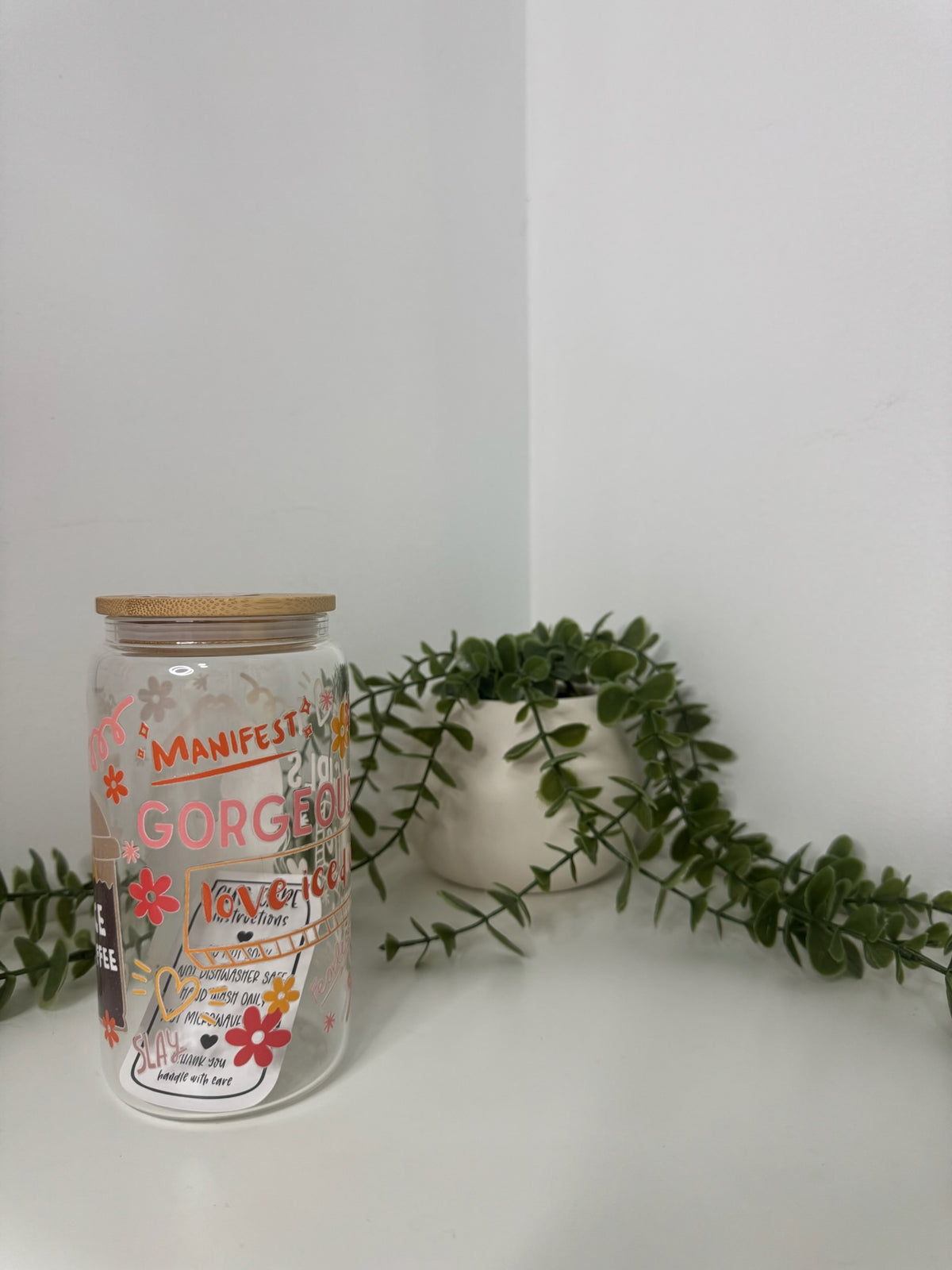 Iced coffee beer can glass