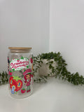 Strawberry shortcake beer can glass