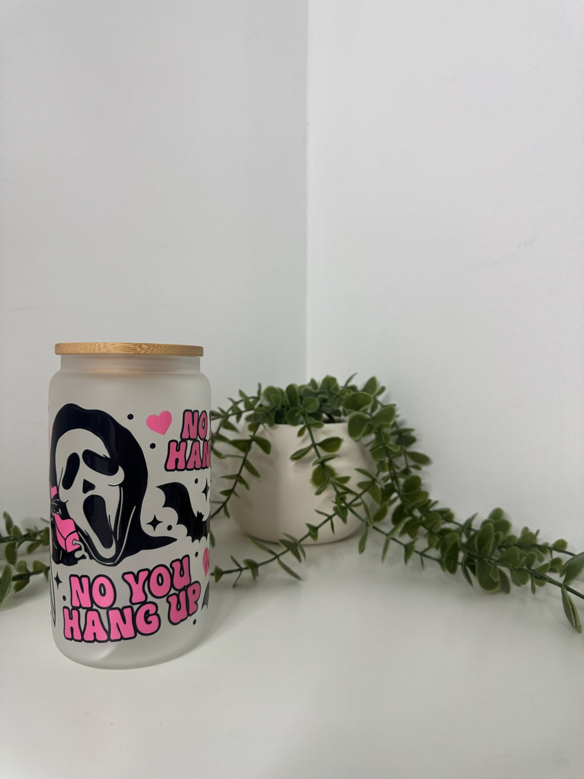 Scream beer can glass