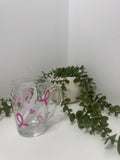 Breast cancer clear glass mug