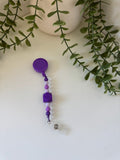 Purple badge reel