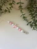 Pink cow head lanyard