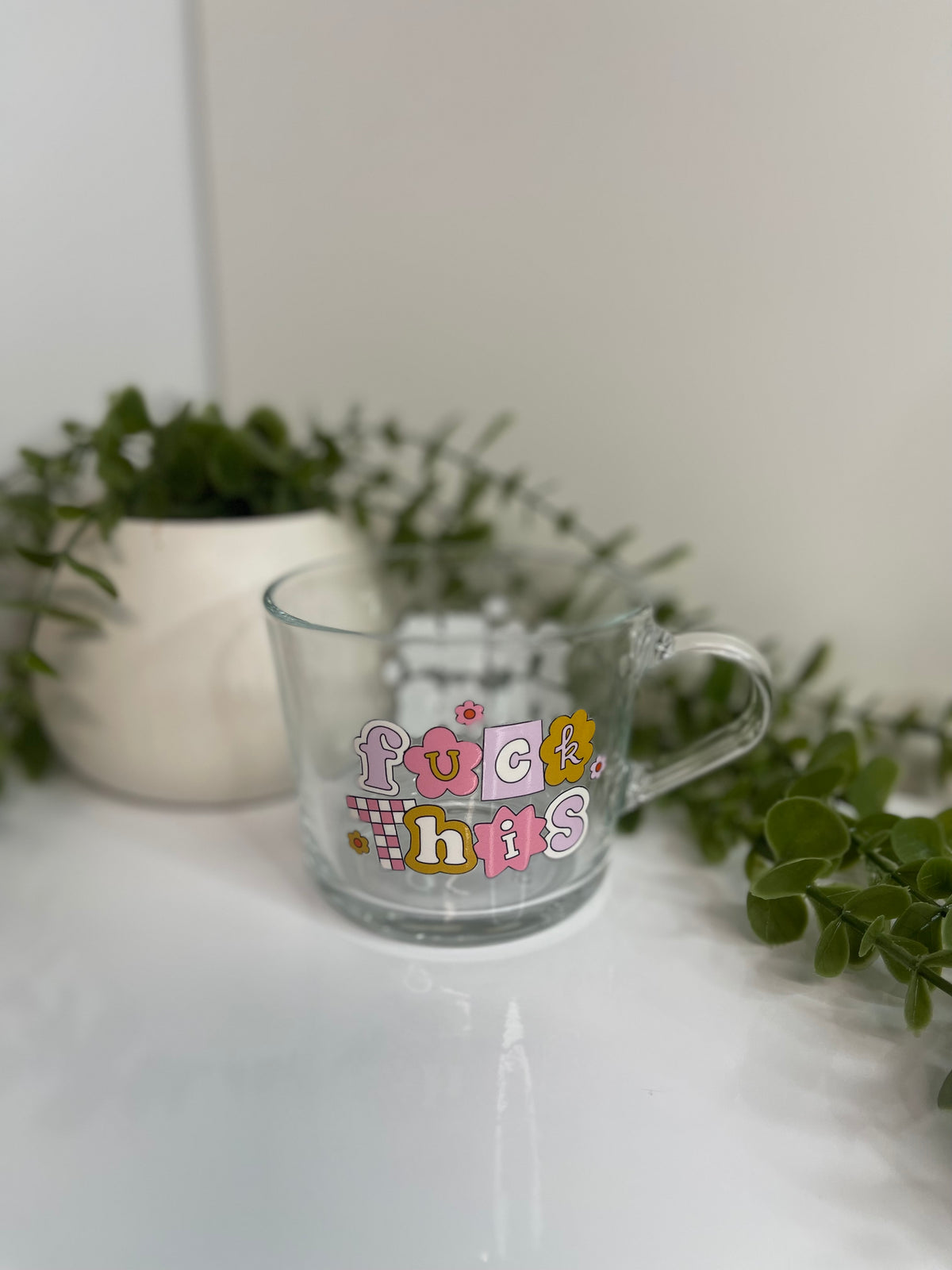 Fuck this clear glass mug