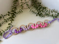 Pink and purple pram garland