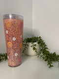 Smiles and flowers 24oz stadium tumbler snow globe
