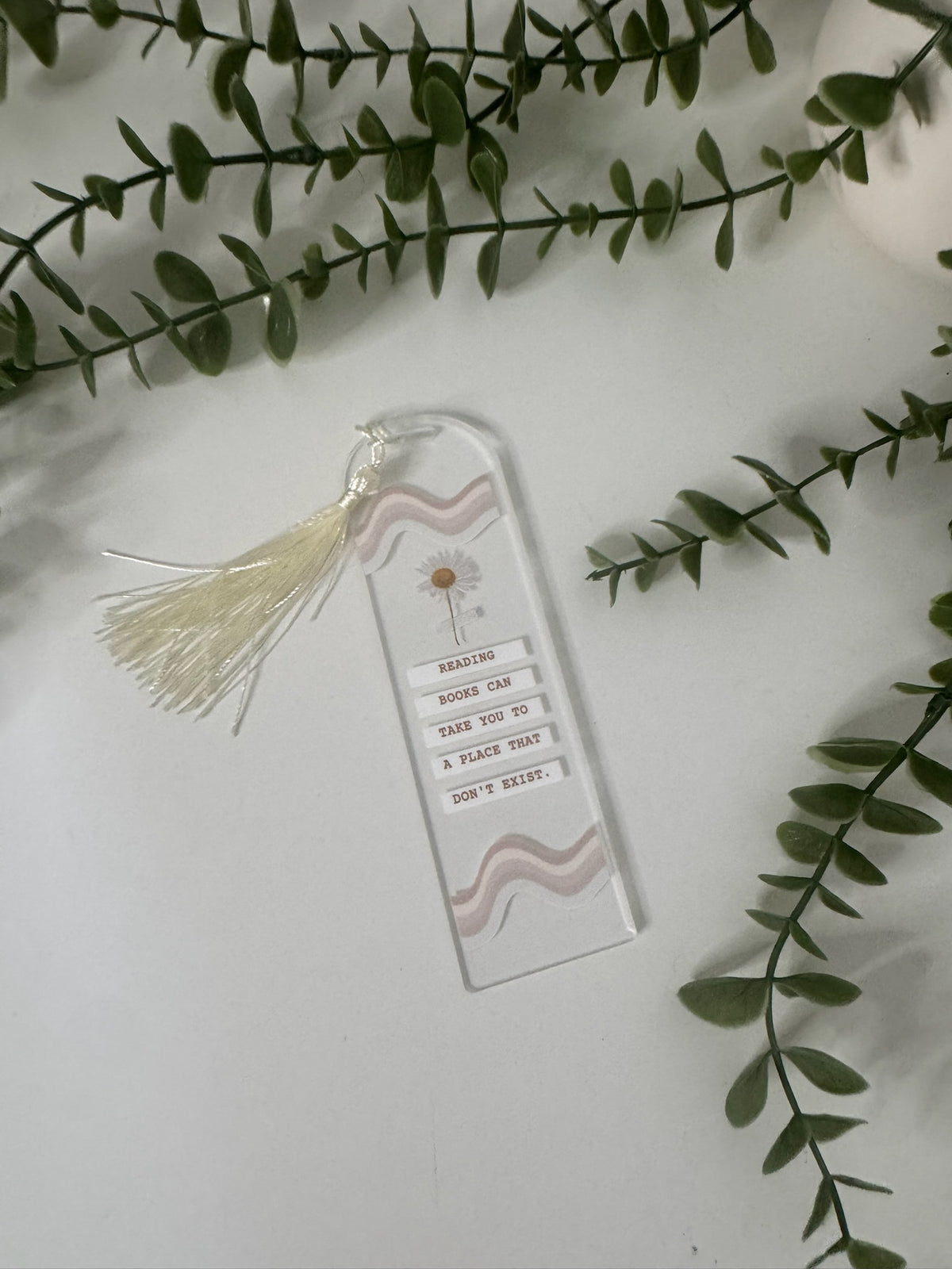 Reading can take you places acrylic bookmark