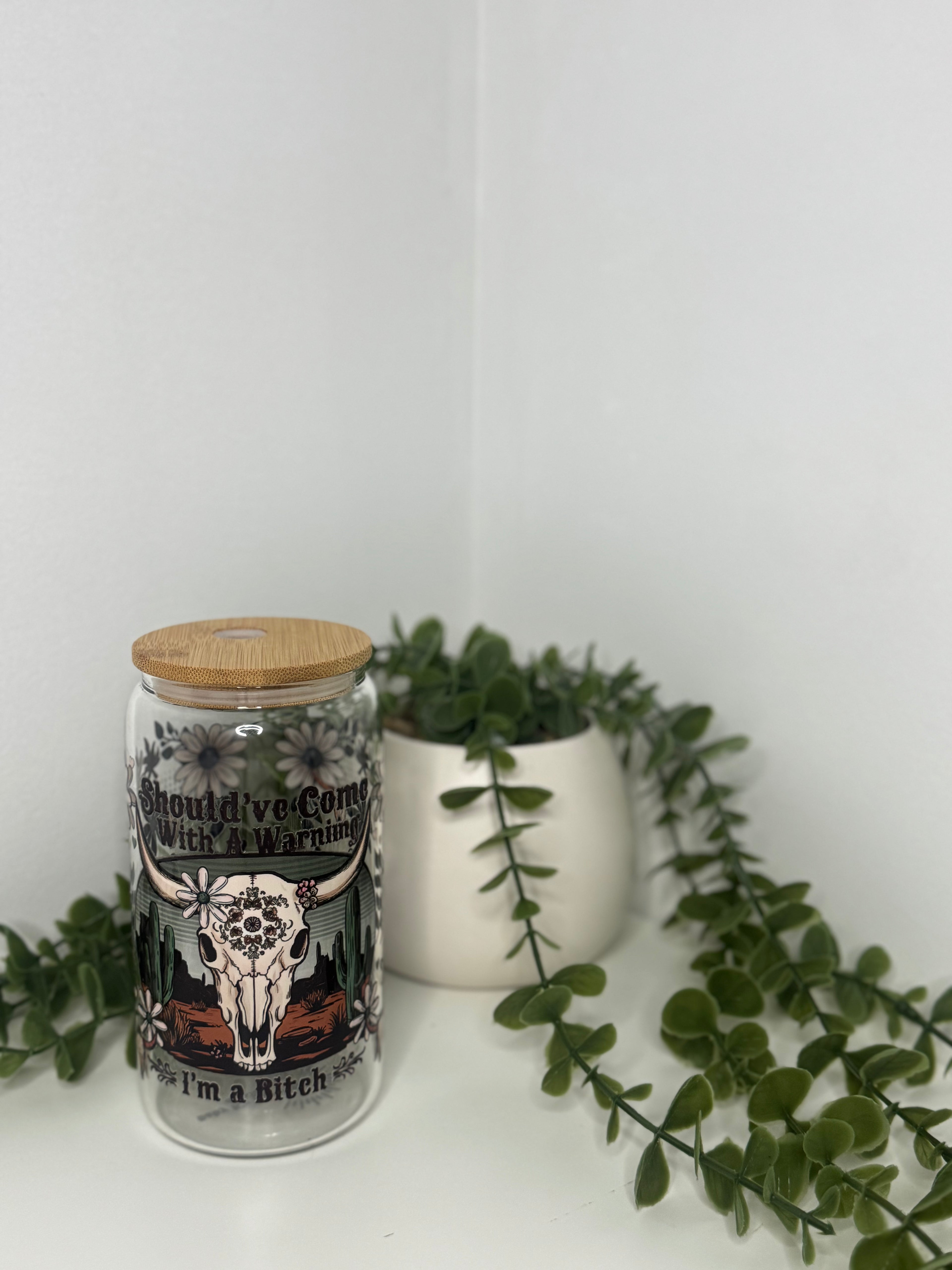 Country 18+ Glass beer can cup