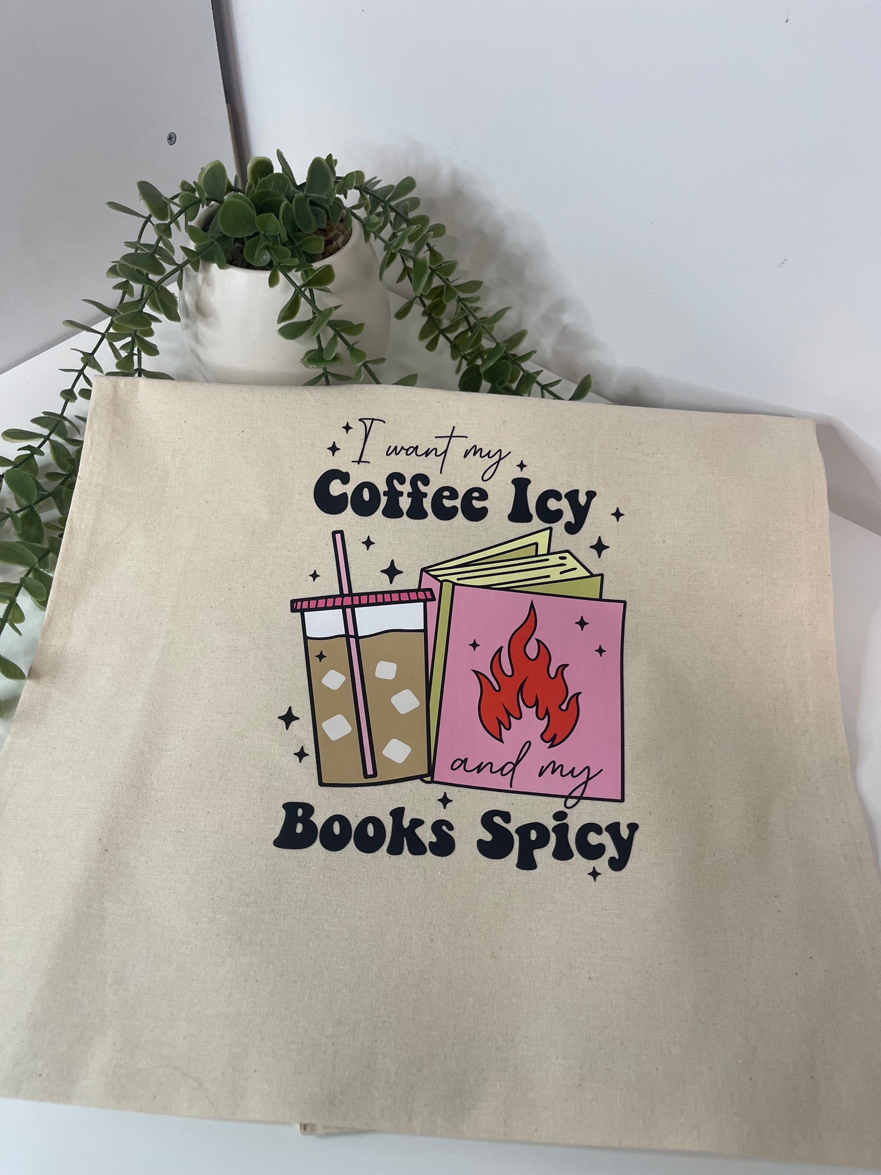 I like my coffee icy tote bag