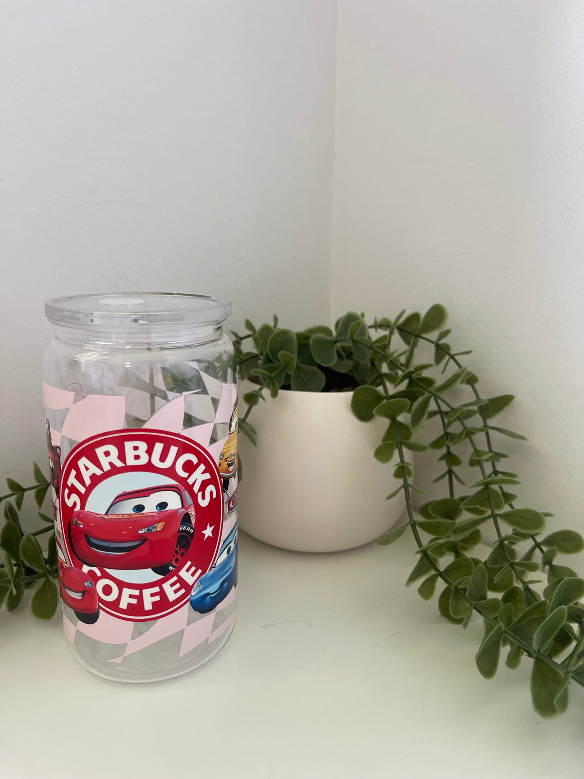 Cars acrylic beer can cup