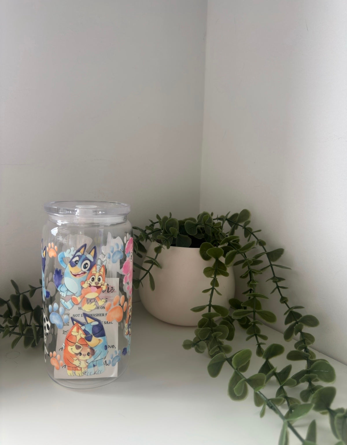 Bluey acrylic beer can cup