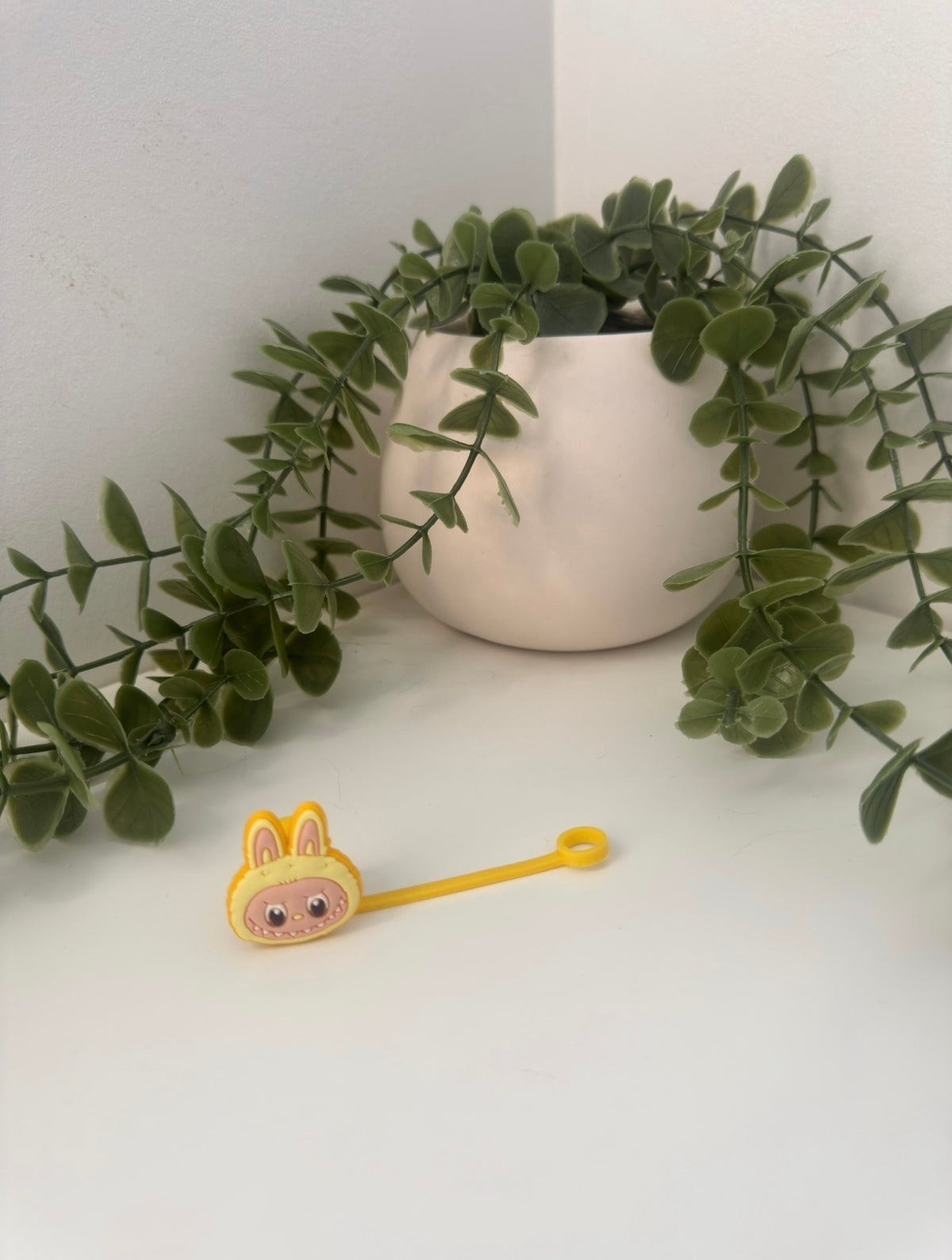 Labubu silicone straw topper