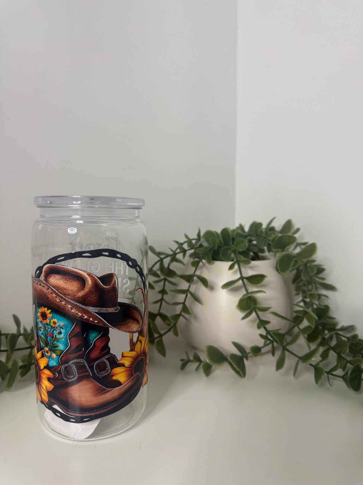 Princesses wear boot acrylic beer can cup