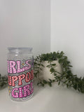 Girls support girls acrylic beer can cup