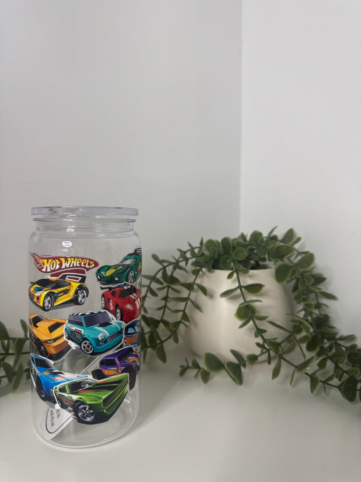 Hot wheels acrylic beer can cup