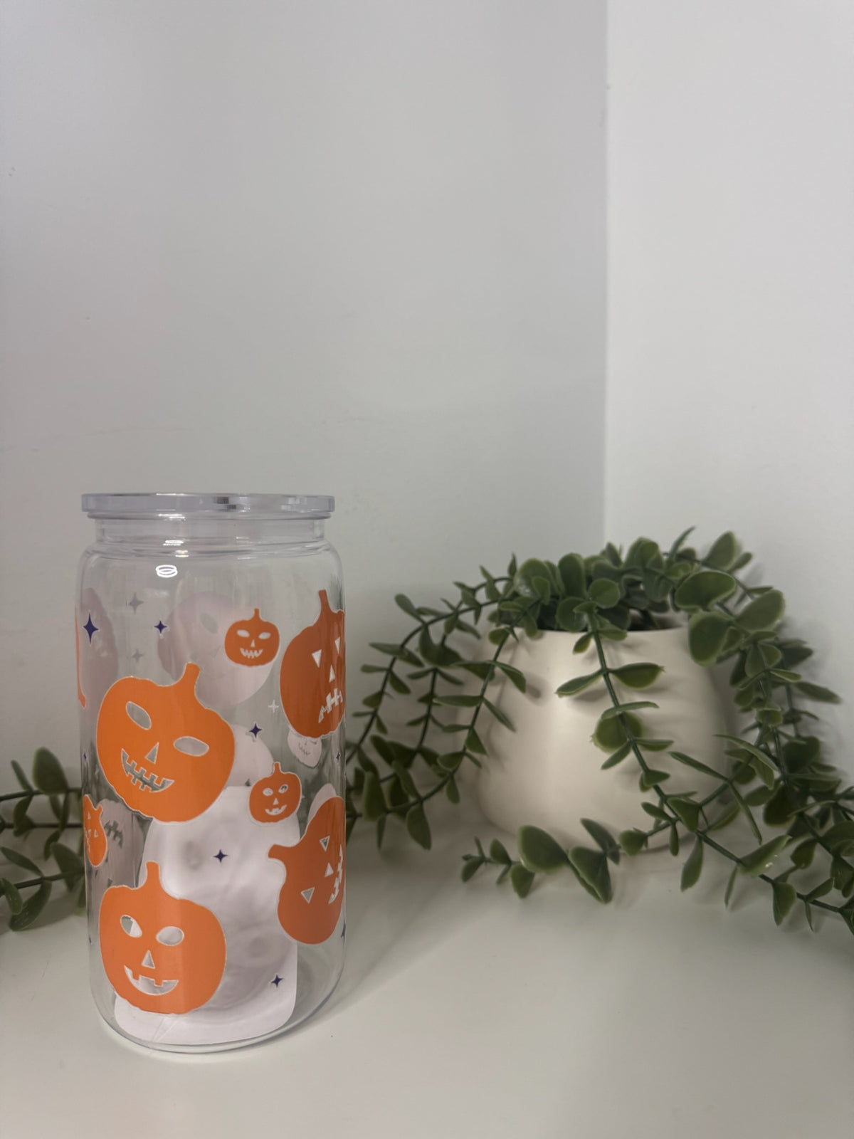 Pumpkins acrylic beer can cup