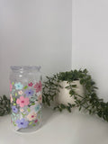 Flowers acrylic beer can cup