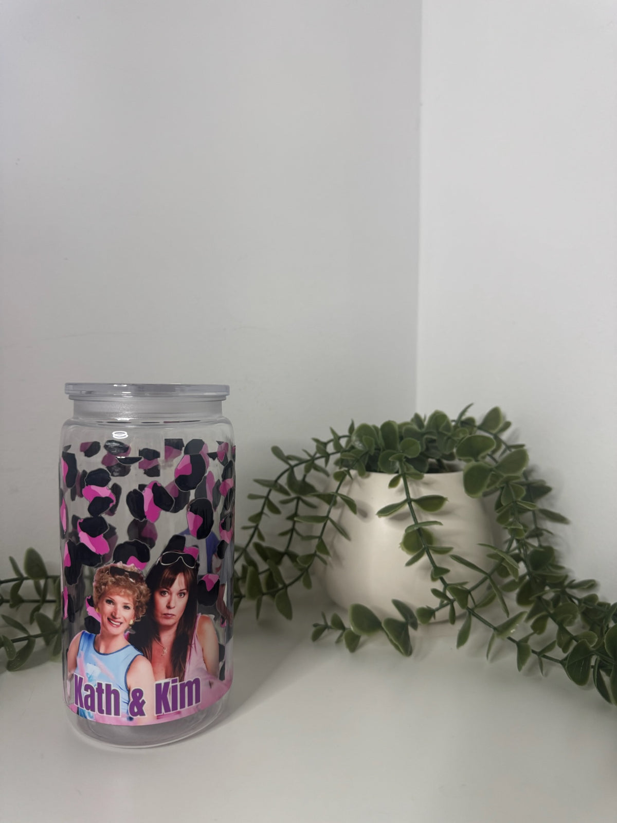 Kath and Kim acrylic beer can cup