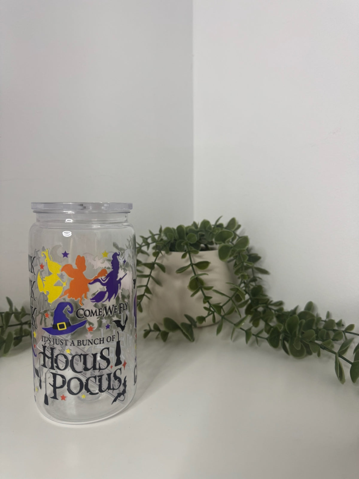 Hocus pocus acrylic beer can cup