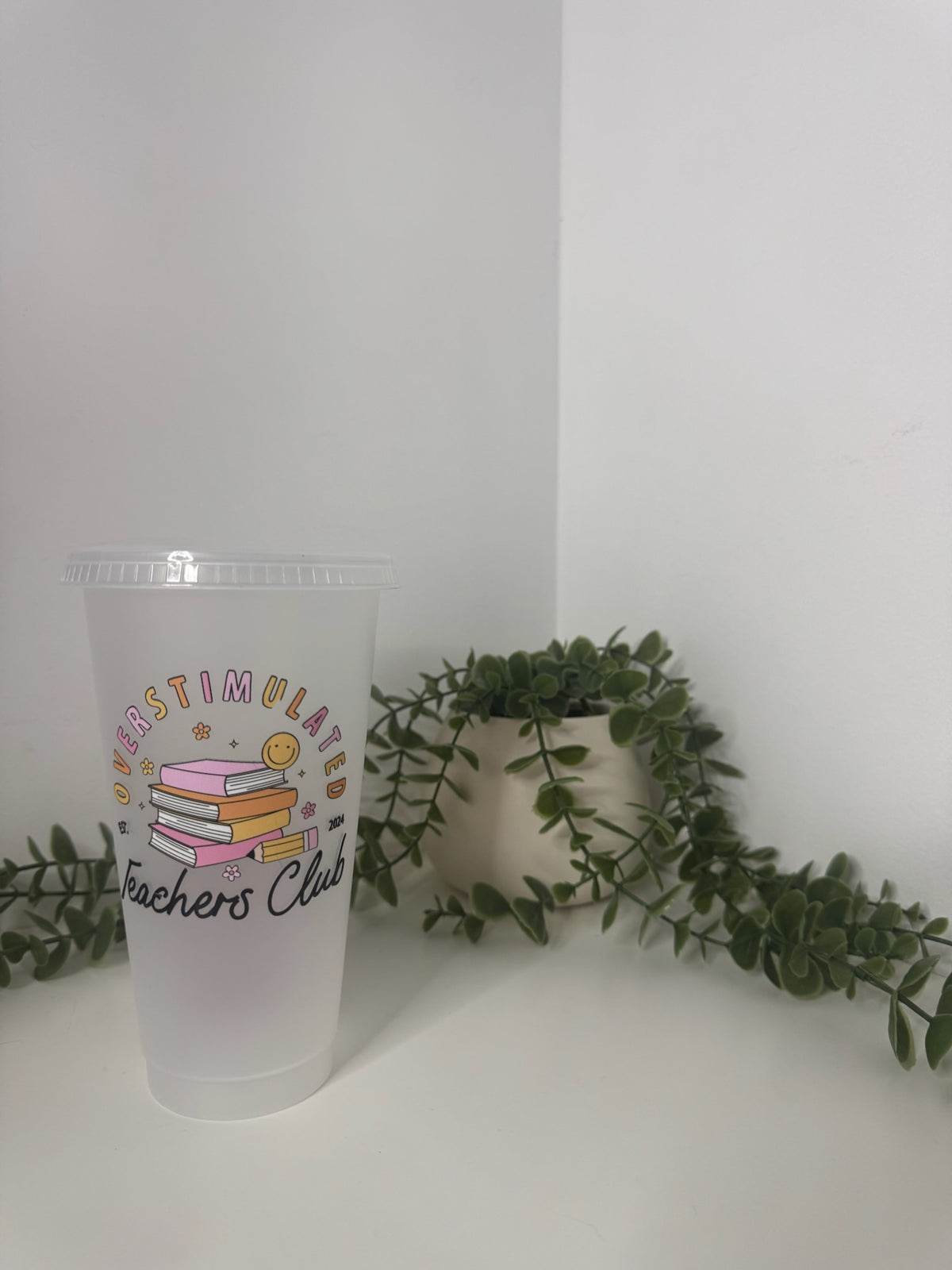 Teachers club cold cup 24oz