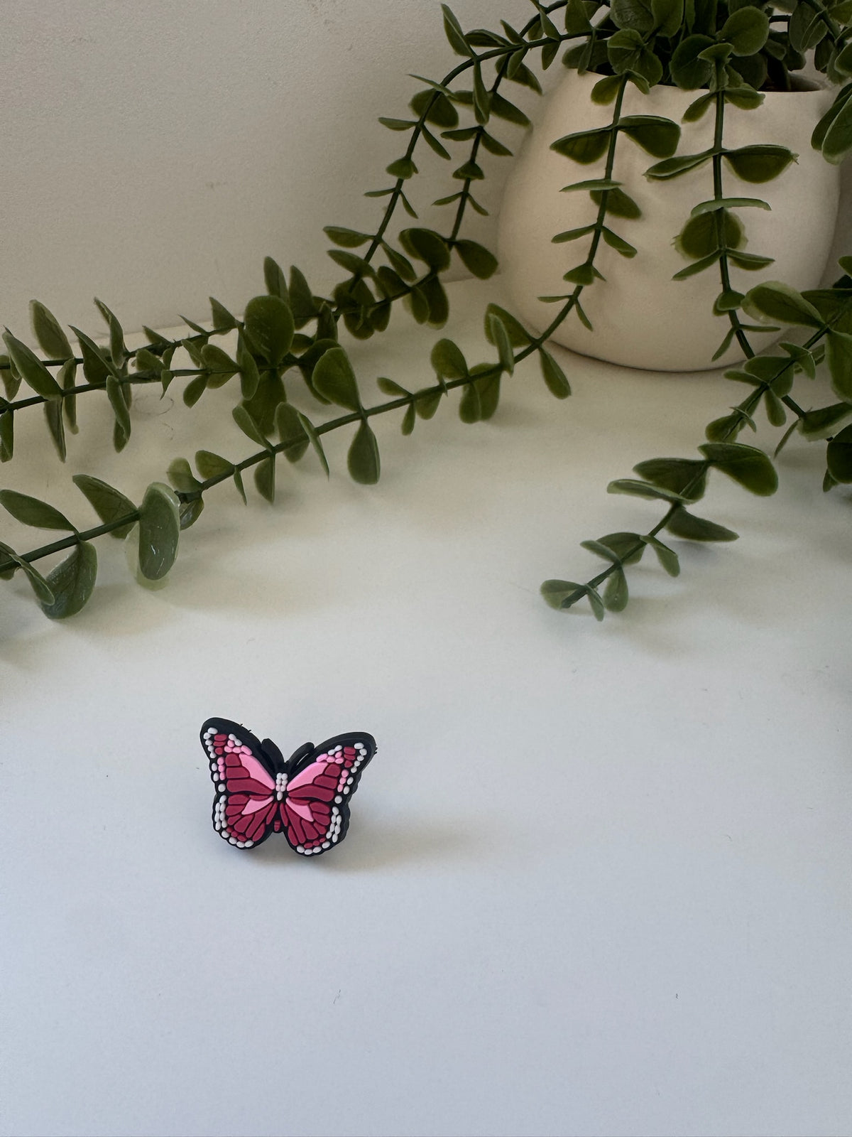 Butterfly silicone straw topper