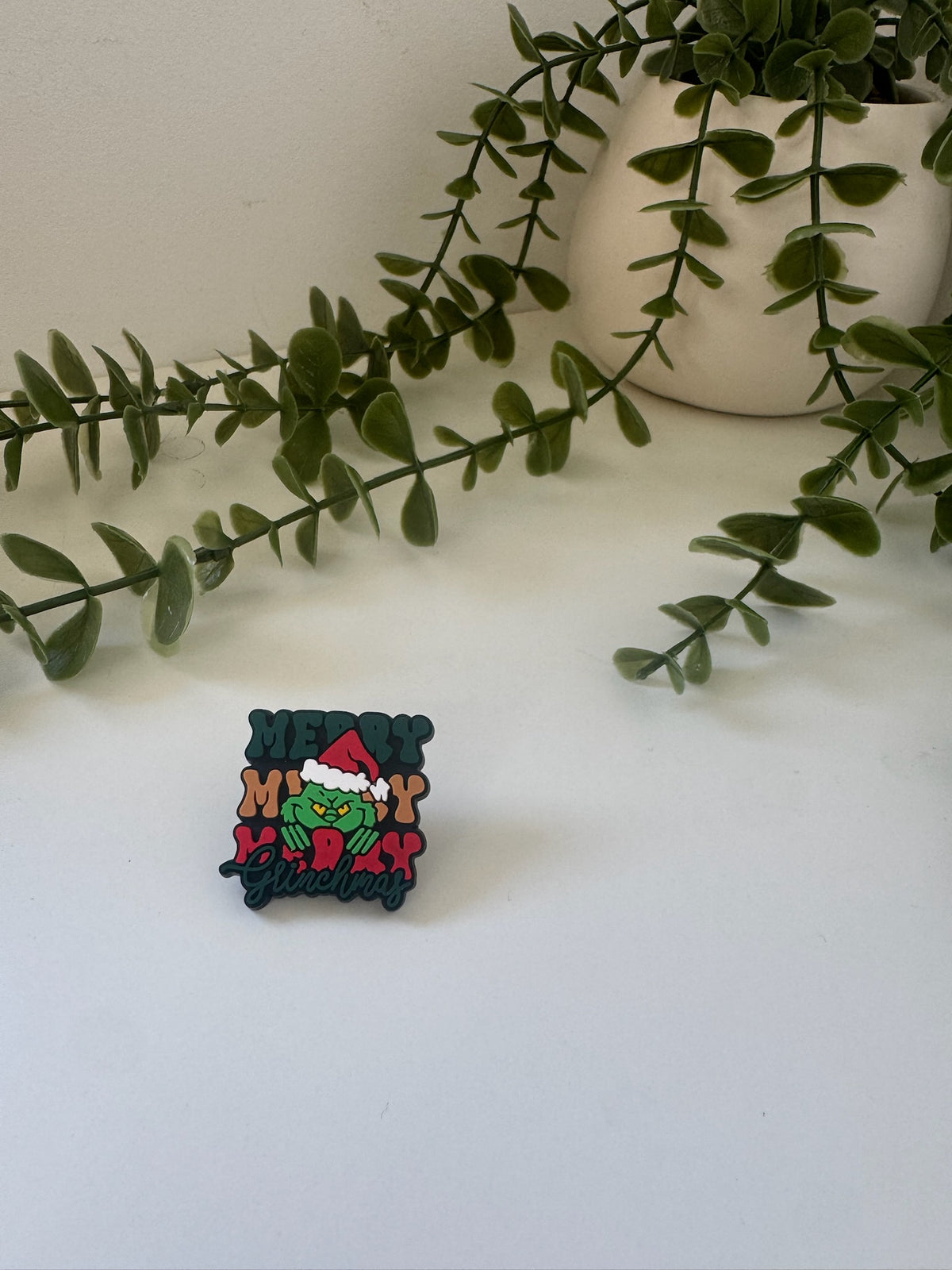 Merry grinchmas silicone straw topper