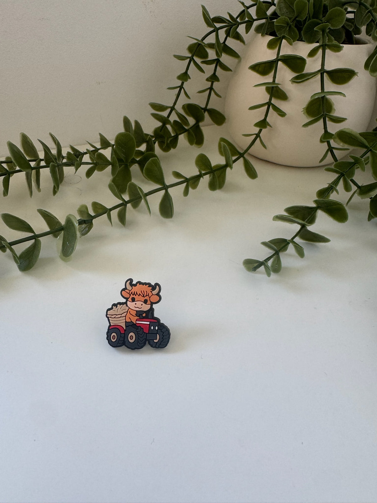 Highland cow silicone straw topper
