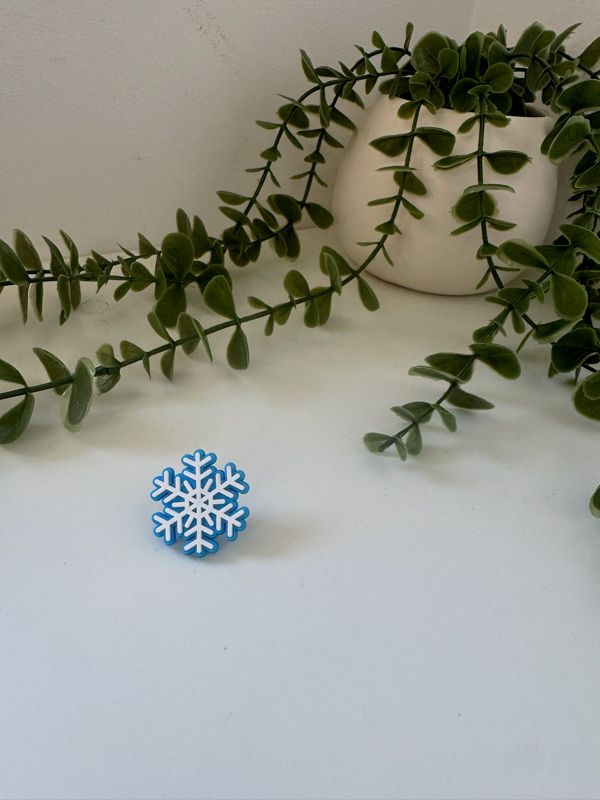 Snowflake silicone straw topper