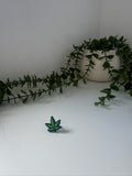 Weed leaf silicone straw topper