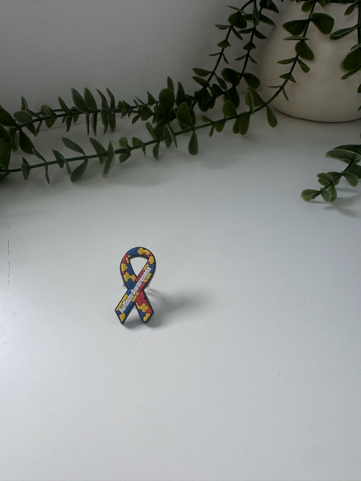 Autism awareness silicone straw topper