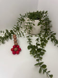 Flower teether - red
