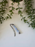 Blue and grey silicone beaded bookmark