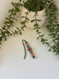 Flower silicone beaded bookmark