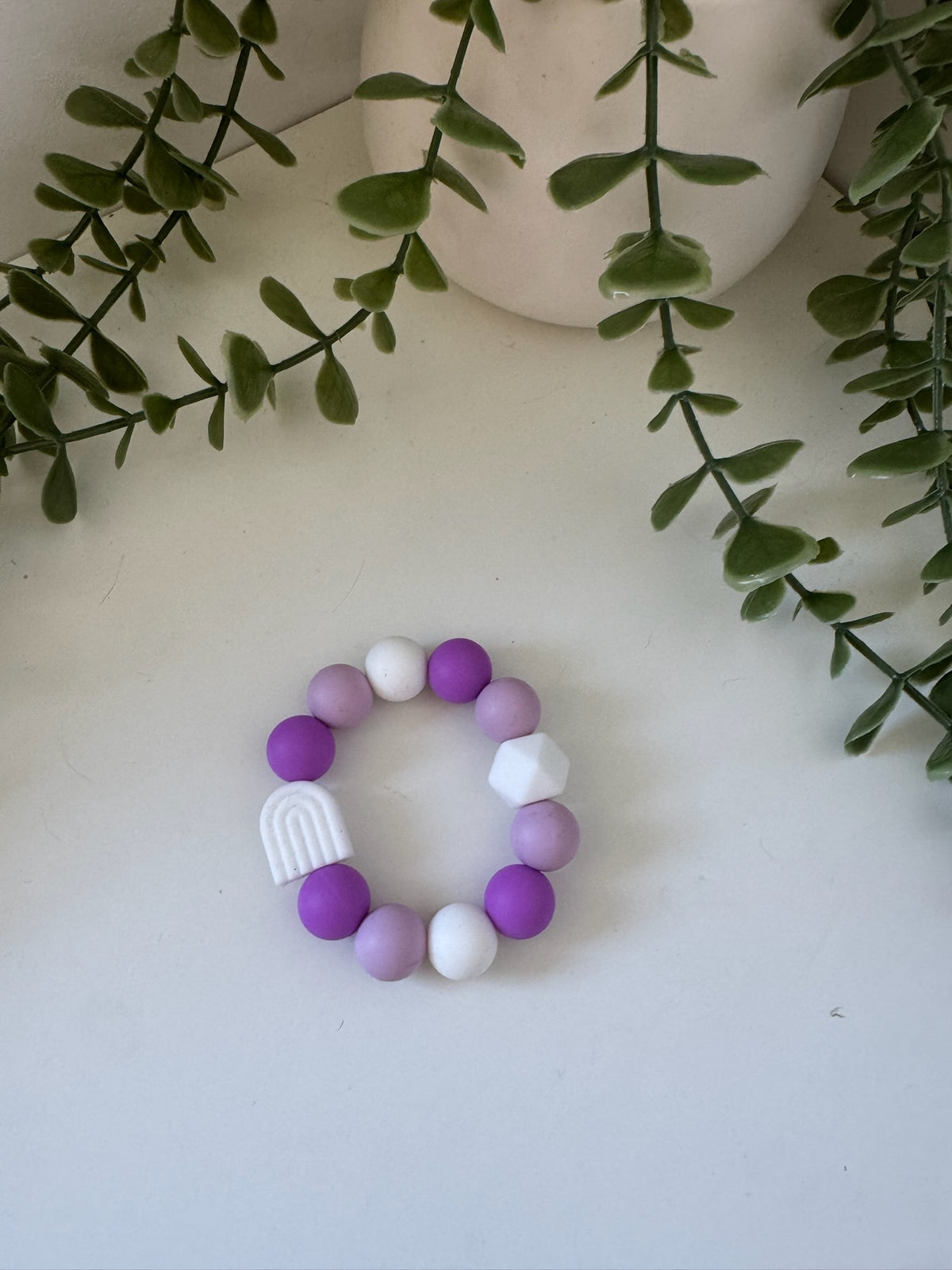 Purple rainbow teether