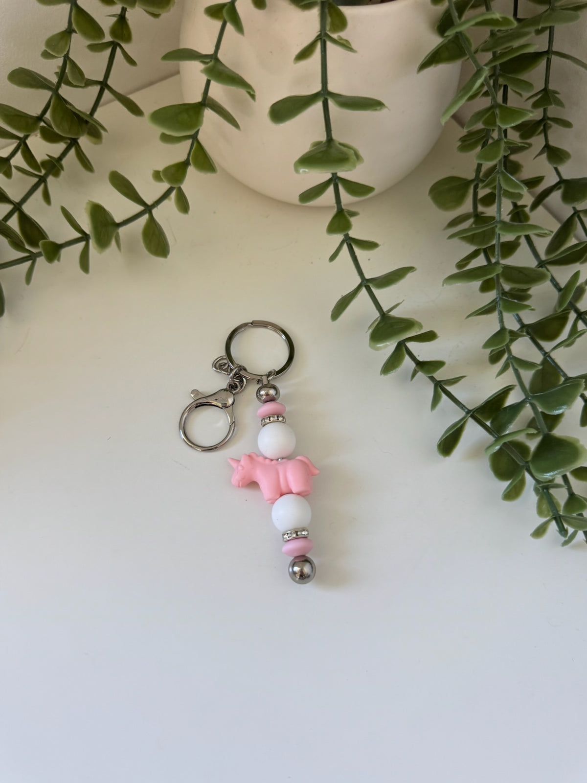 Unicorn metal keychain