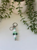 Aqua car metal keychain