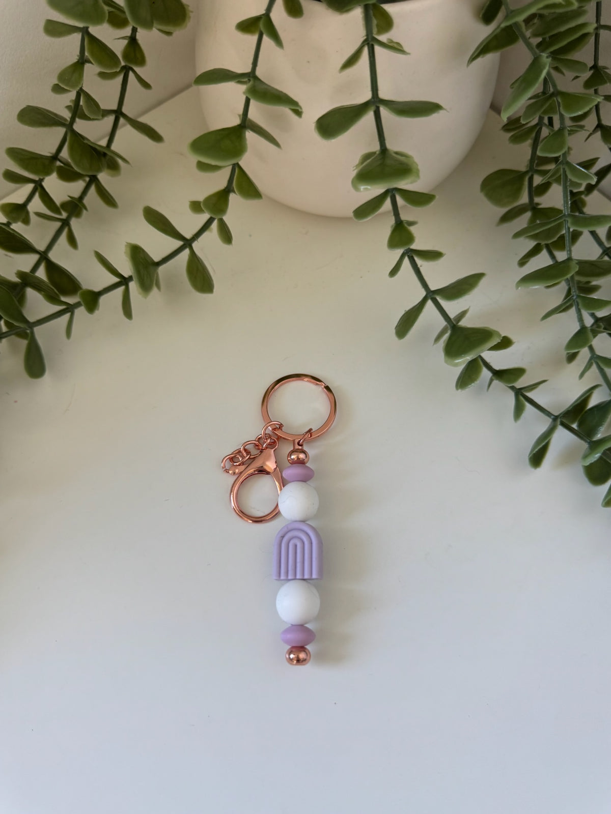 Purple arch metal keychain